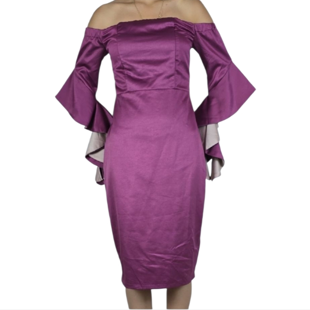 3/$15 Lulumari - Off-Shoulder Purple Dress Women's Size Small
